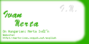 ivan merta business card
